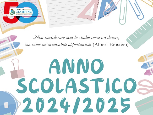 Al via l'anno scolastico 2024/2025, gli auguri dell'Amministrazione comunale