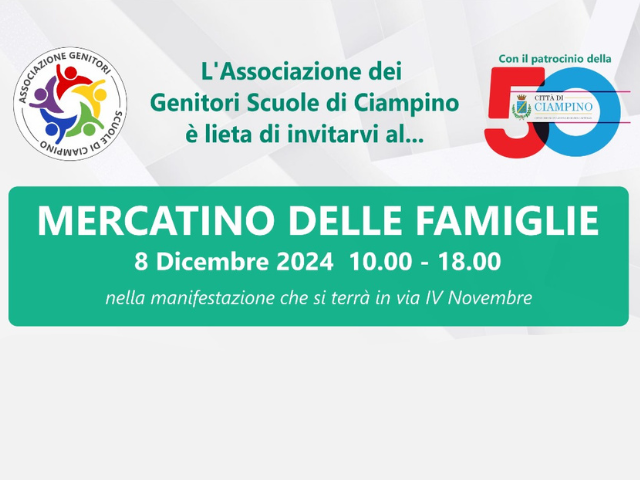 Mercatino delle famiglie 8.12.24