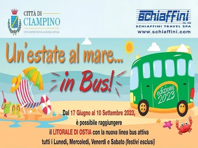 Trasporti, dal 17 giugno torna l'iniziativa "Un'estate al mare... in bus"