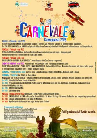 Cine Carnevale 2016, dal 4 a 9 febbraio 2016