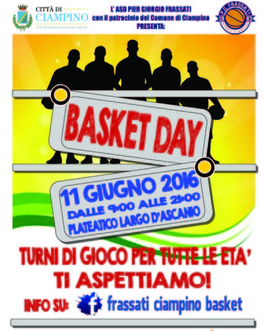 Sabato 11 Giugno 2016, "Basket Day" con l'A.S.D. P.G.Frassati