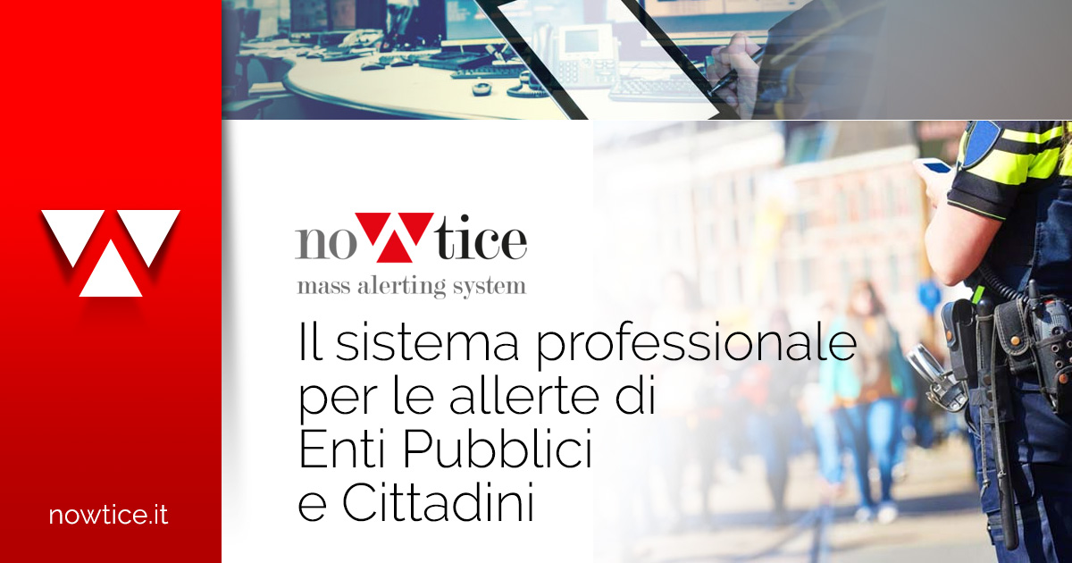 Invito iscrizione alla piattaforma di allertamento della cittadinanza Nowtice e app FlagMii