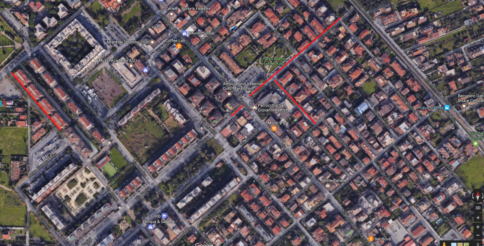 Ord. n. 68/2017. Disciplina provvisoria di traffico in Via Milano/Atene/Bevilacqua per lavori asfaltatura