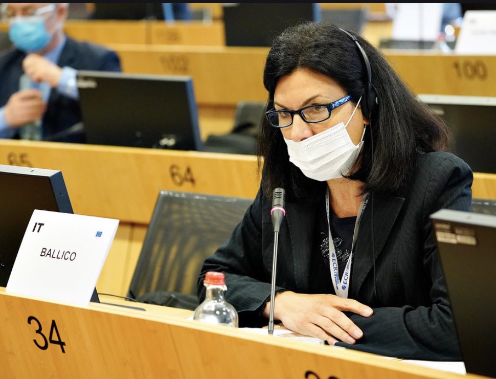 Daniela Ballico Coordinatore #SEDEC #ECR durante il dibattito con il Commissario @NicolasSchmitEU