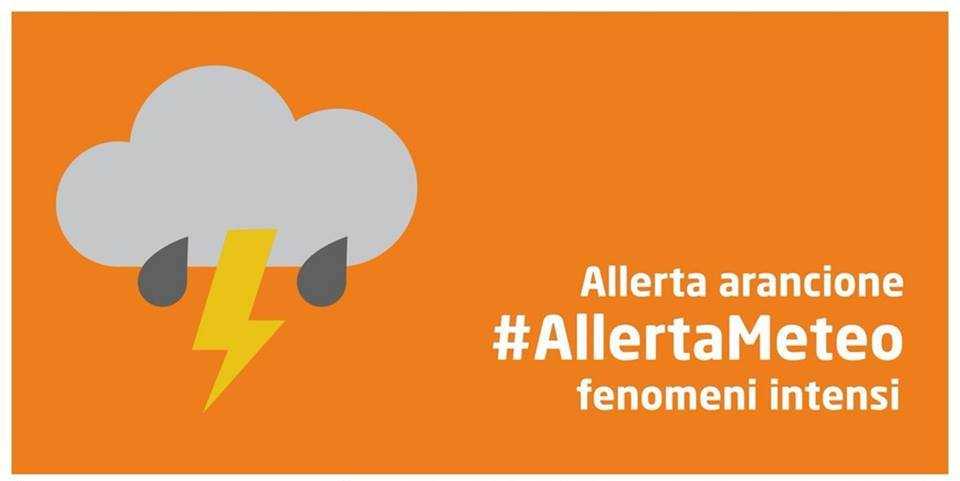 Allerta meteo colore arancione - tipo rischio idrogeologico - livello attenzione