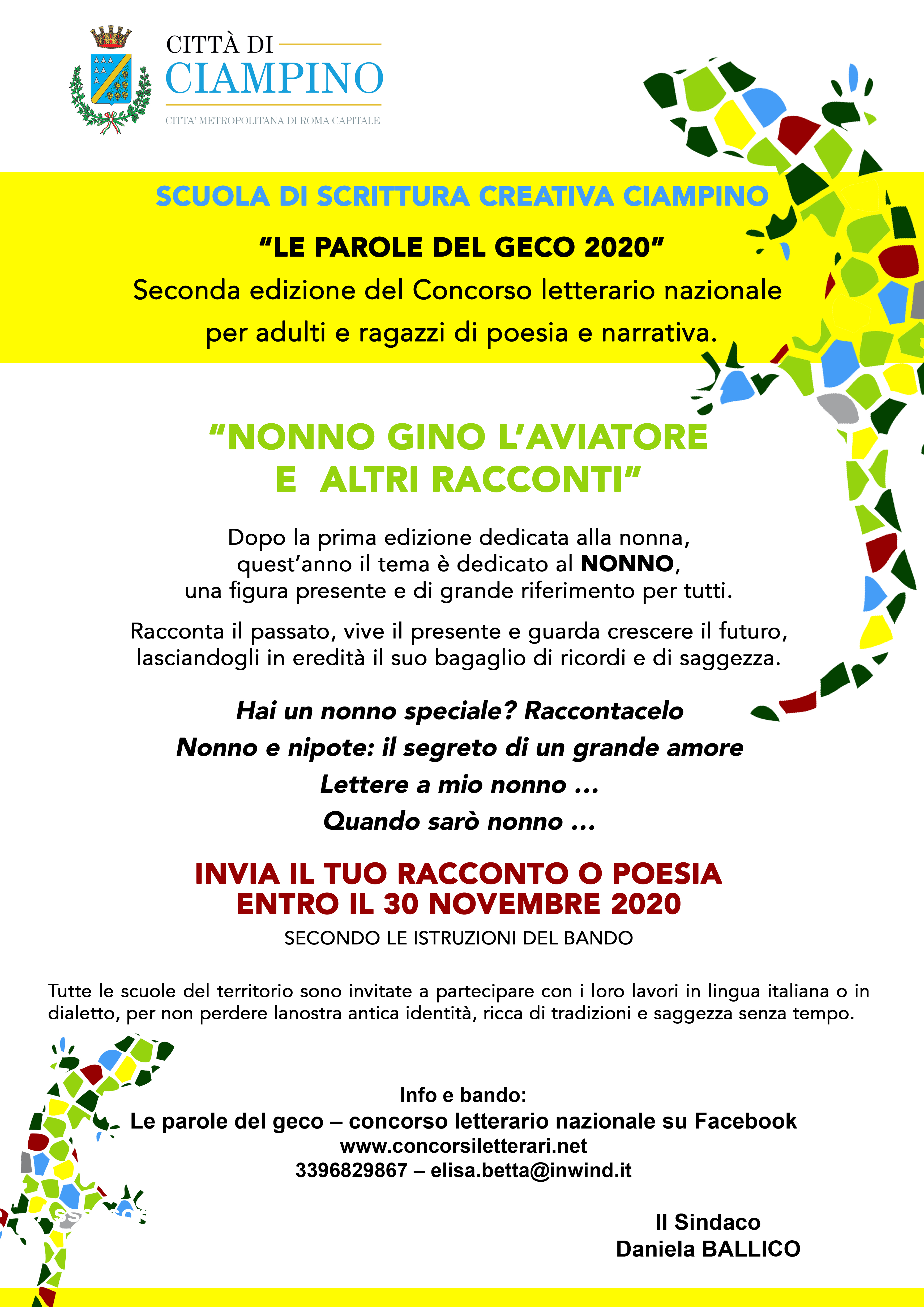 Concorso letterario "Le parole del Geco 2020"