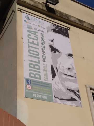 Nuova_insegna_Biblioteca_Pier_Paolo_Pasolini_Ciampino